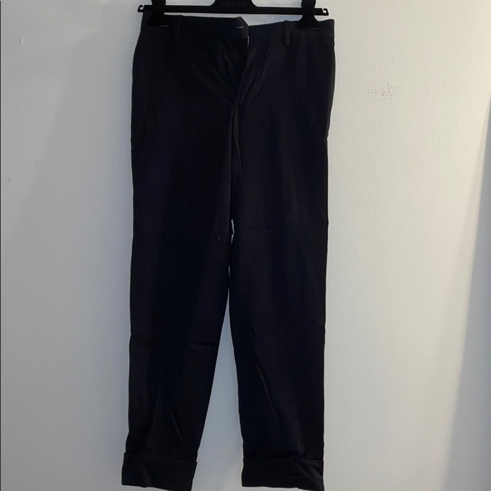 Men’s Dark Blue Cropped Dress Pant